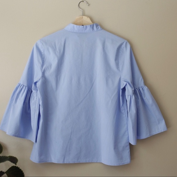 Worthington Sky Blue Blouse with Bell Sleeves - Picture 4 of 4